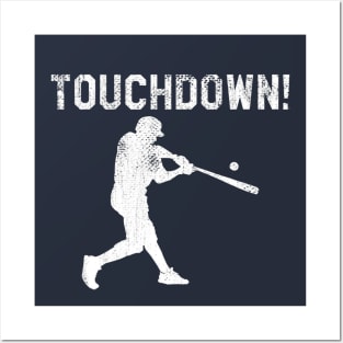 baseball touchdown funny Posters and Art